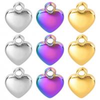 Stainless Steel Heart Pendants, 304 Stainless Steel, Vacuum Ion Plating, DIY, more colors for choice, 7x8mm, Sold By PC
