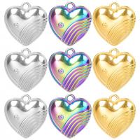 Stainless Steel Pendant Setting 304 Stainless Steel Heart Vacuum Ion Plating DIY Sold By PC
