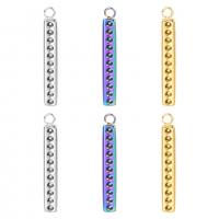 Stainless Steel Pendant Setting 304 Stainless Steel Rectangle Vacuum Ion Plating DIY Sold By PC