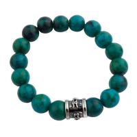 Fashion Turquoise Bracelets Phoenix Turquoise with 304 Stainless Steel fashion jewelry & Unisex 14mm Sold Per Approx 7.87 Inch Strand