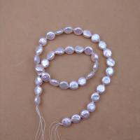 Cultured Coin Freshwater Pearl Beads DIY white Length about 9mm Approx Sold By Strand