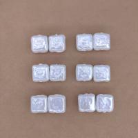 South Sea Shell Beads Shell Pearl Square DIY white Sold By PC