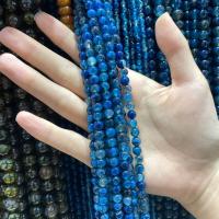 Gemstone Jewelry Beads Apatites Round DIY blue nickel lead & cadmium free Length Approx 38 cm Sold By PC