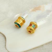 Messing spacer perler, forgyldt, du kan DIY & forskellige stilarter for valg & emalje, gylden, Solgt af PC