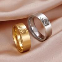 Couple Finger Rings 304 Stainless Steel Vacuum Ion Plating fashion jewelry & Unisex ring width 5.9mm Sold By PC