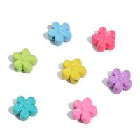 Tibetan Style Flower Beads, painted, DIY, more colors for choice, nickel, lead & cadmium free, 7mm, Hole:Approx 1mm, 2PCs/Bag, Sold By Bag