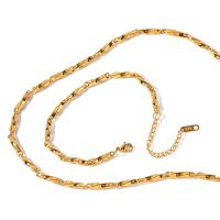 Stainless Steel smycken Ställer, armband & halsband, 304 rostfritt stål, plated, mode smycken & olika stilar för val, guld, Säljs av PC