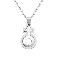 Couple Necklace 304 Stainless Steel fashion jewelry & Unisex Length Approx 23.62 Inch Sold By PC