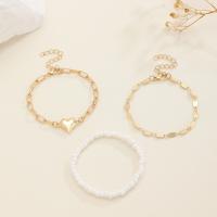 Zinc Alloy Bracelet with Seedbead plated three pieces & fashion jewelry & for woman nickel lead & cadmium free Sold By Set