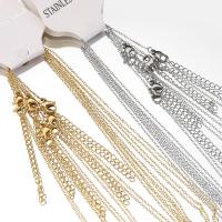 Stainless Steel Necklace Chain 304 Stainless Steel plated DIY Sold By Bag