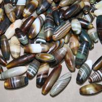 Natural Tibetan Agate Dzi Beads Drum DIY Random Color Length about 12.4-16.2mm Hight about 22.4-47.7mm Sold By Lot