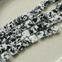 Porcelain Jewelry Beads Square DIY black Sold By PC