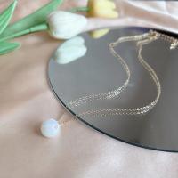 Collar de Aleación de Zinc, con Perlas plásticas, Joyería, libre de níquel, plomo & cadmio, Chain length:45cm, Vendido por UD