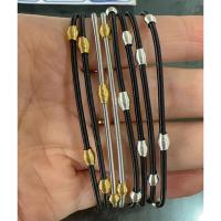 Roestvrij staal armbanden, 304 roestvrij staal, mode sieraden & voor vrouw, gemengde kleuren, Lengte Ca 190 mm, Verkocht door Stel