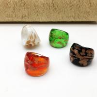Finger Ring Jewelry Lampwork handmade 4 pieces & fashion jewelry & for woman mixed colors Ring inner diameter about 17-19mm Sold By Set