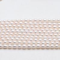 Riso coltivato in perla d'acqua dolce, perla d'acquadolce coltivata naturalmente, DIY, bianco, pearl length 7-8mm, Venduto per Appross. 36-38 cm filo