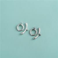 925 Sterling Silver Toggle Clasp plated DIY Button 9.8 mm internal 6.3 mm T button 17.7 mm Sold By PC