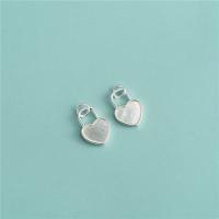 925 Sterling Silver Pendant with Shell Lock plated DIY silver color Sold By PC