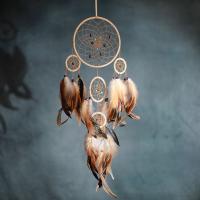 Fashion Dream Catcher Feather with Cotton Thread & Wood & Iron & Acrylic for home and office & hollow mixed colors 700mm Sold By PC