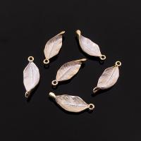 Zinc Alloy Leaf Pendants gold color plated DIY Sold By PC