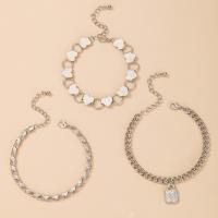 Zinc Alloy Bracelet Set silver color plated three pieces & for woman Sold By Set