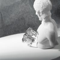 Messing ringen, met Cubic Zirconia, mode sieraden & voor vrouw, nikkel, lood en cadmium vrij, Width: about 1cm, Verkocht door PC