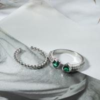Messing ringen, met Cubic Zirconia, mode sieraden & verschillende stijlen voor de keuze & voor vrouw, nikkel, lood en cadmium vrij, Verkocht door PC