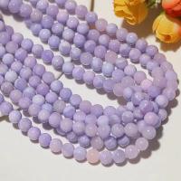 Gemstone Jewelry Beads Kunzite Round DIY purple Sold By Strand