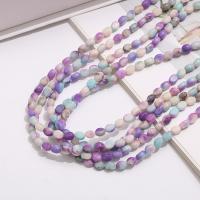 Grânulos de gemstone jóias, Quartzo, DIY, roxo, 6x8mm, vendido para Aprox 38 cm Strand