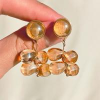 حلق مجوهرات امبورك, عنب, مجوهرات الموضة & للمرأة, المزيد من الألوان للاختيار, 40x23mm, تباع بواسطة زوج