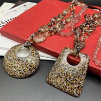 Naszyjnik z łańcuszkiem na sweter, żywica, biżuteria moda & dla kobiety, brązowy, długość 88 cm, sprzedane przez PC