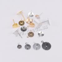 Iron Earring Stud Component plated DIY nickel lead & cadmium free Sold By Bag