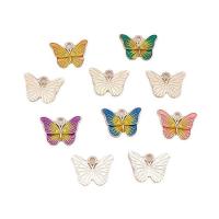 Tibetan Style Animal Pendants, Butterfly, gold color plated, DIY & enamel, more colors for choice, nickel, lead & cadmium free, 18x14x1.60mm, 10PCs/Bag, Sold By Bag