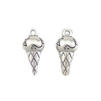 Zinc Alloy Pendants Ice Cream antique silver color plated DIY nickel lead & cadmium free Approx Sold By Bag