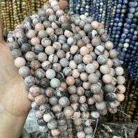 Perles bijoux en pierres gemmes, Jaspe de zèbre, Rond, DIY & normes différentes pour le choix, rose, Vendu par brin