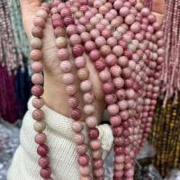 Natural Grain Stone Beads Round DIY pink Sold By Strand