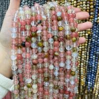 مجوهرات الأحجار الكريمة الخرز, بطيخ, جولة, ديي & حجم مختلفة للاختيار, الألوان المختلطة, تباع بواسطة حبلا