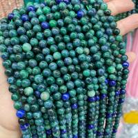 Natural Lapis Lazuli Beads Lapis Lazuli Phenix Round DIY green Sold By Strand