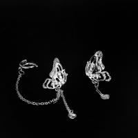 asymmetrische oorbellen, Messing, Vlinder, plated, mode sieraden & voor vrouw, nikkel, lood en cadmium vrij, Verkocht door pair