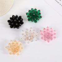 Hair Accessories DIY Findings Acrylic with Zinc Alloy Snowflake plated mixed colors Sold By PC