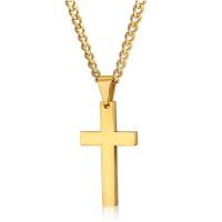 Stainless Steel Jewelry Necklace 304 Stainless Steel Cross fashion jewelry & Unisex Pendants size Length Approx 51 cm Sold By PC