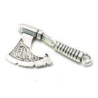 Zinc Alloy Tool Pendants Axe antique silver color plated DIY nickel lead & cadmium free Sold By PC