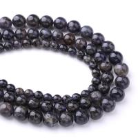 Gemstone Jewelry Beads Iolite Round DIY dark purple Sold By Strand