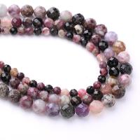 Gemstone Jewelry Beads Tourmaline Round DIY mixed colors Sold By Strand