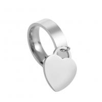 カップル指輪, 304ステンレススチール, ハート形, ファッションジュエリー & ユニセックス & 異なるサイズの選択, 無色, ring width 6mm,ring thickness 2mm, 売り手 パソコン
