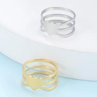Couple Finger Rings 304 Stainless Steel Heart Vacuum Ion Plating fashion jewelry & Unisex ring thickness 1mm ring width 10.5mm Sold By PC