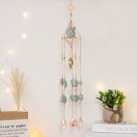 Hanging Ornaments ​Amazonite​ with Crystal & Iron gold color plated for home and office Sold By PC