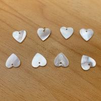 Naturliga Vit Shell Halsband, White Shell, Hjärta, DIY, vit, 10x10mm, Säljs av PC