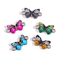 Animal Zinc Alloy Connector Butterfly plated DIY & enamel nickel lead & cadmium free Sold By Bag