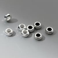 Spacer Perlen Schmuck, 925 Sterling Silber, DIY & verschiedene Größen vorhanden, keine, Diameter 7.5 * thickness 3.5 mm, Bohrung:ca. 3.9mm, verkauft von PC